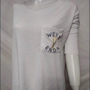 Fifth Sun White Weekend Graphic Tee